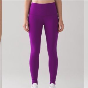 Lululemon wunder under purple violet 4 high rise